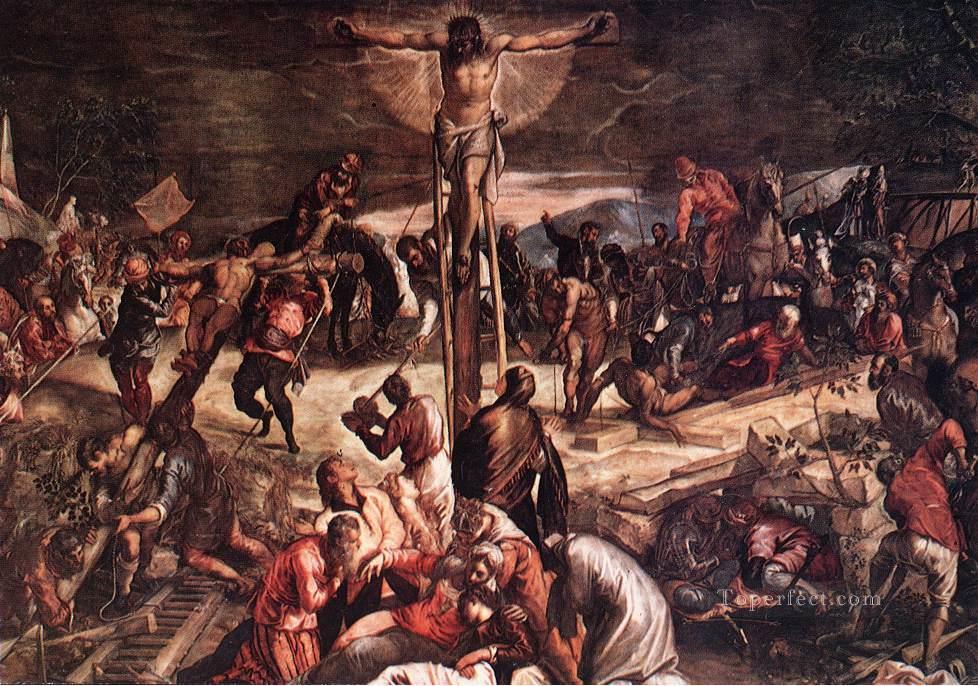 Crucifixion detail1 Italian Tintoretto religious Christian Oil Paintings
